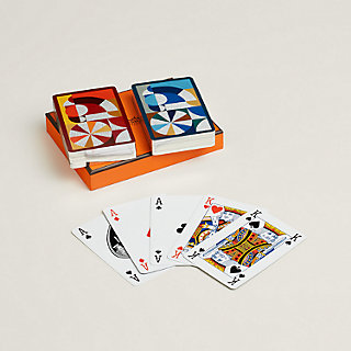 Conjunto de dois jogos de cartas para Bridge Cheval Natté | Hermès